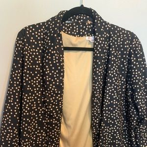 Black casual blazer w/ tan dots